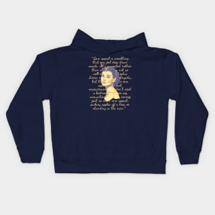 Audrey Hepburn Portrait and Quote Kids Hoodie